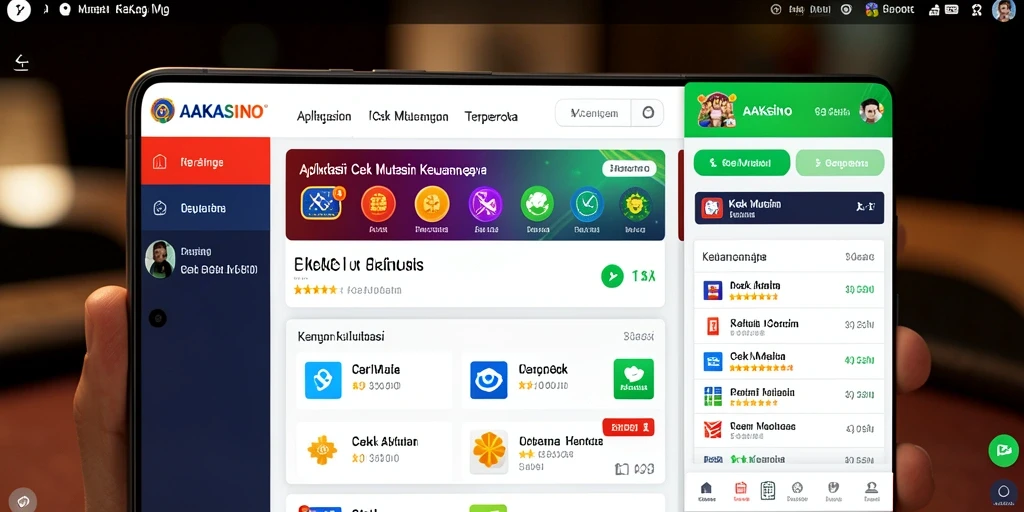 Tampilan utama AAKASINO menunjukkan ringkasan mutasi keuangan.