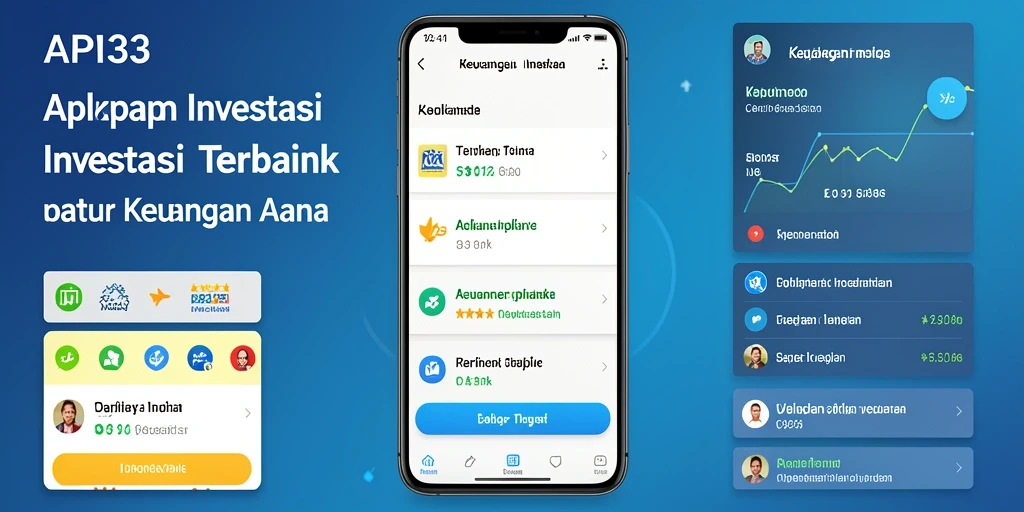 Tampilan antarmuka aplikasi Investasi API33 yang modern dan informatif.