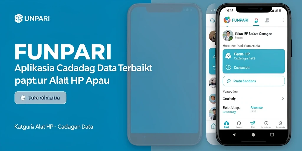 Tampilan antarmuka pengguna FUNPARI untuk cadangan data.