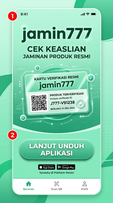 Tampilan kanal resmi jamin777